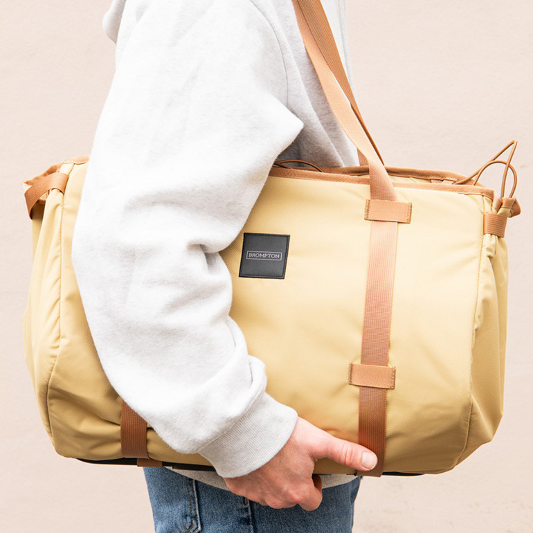 Brompton Tasche Large. Die Einkaufstasche von Brompton in Sandfarbe, Abbildung 01