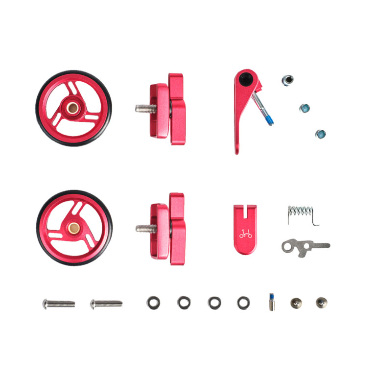 Brompton ColourLab Set inkl. EasyWheels T Line in Red, Bild 01